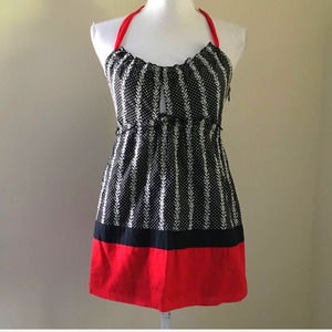 Anthropologie TOCCA Embroidered Keyhole Halter Top 2